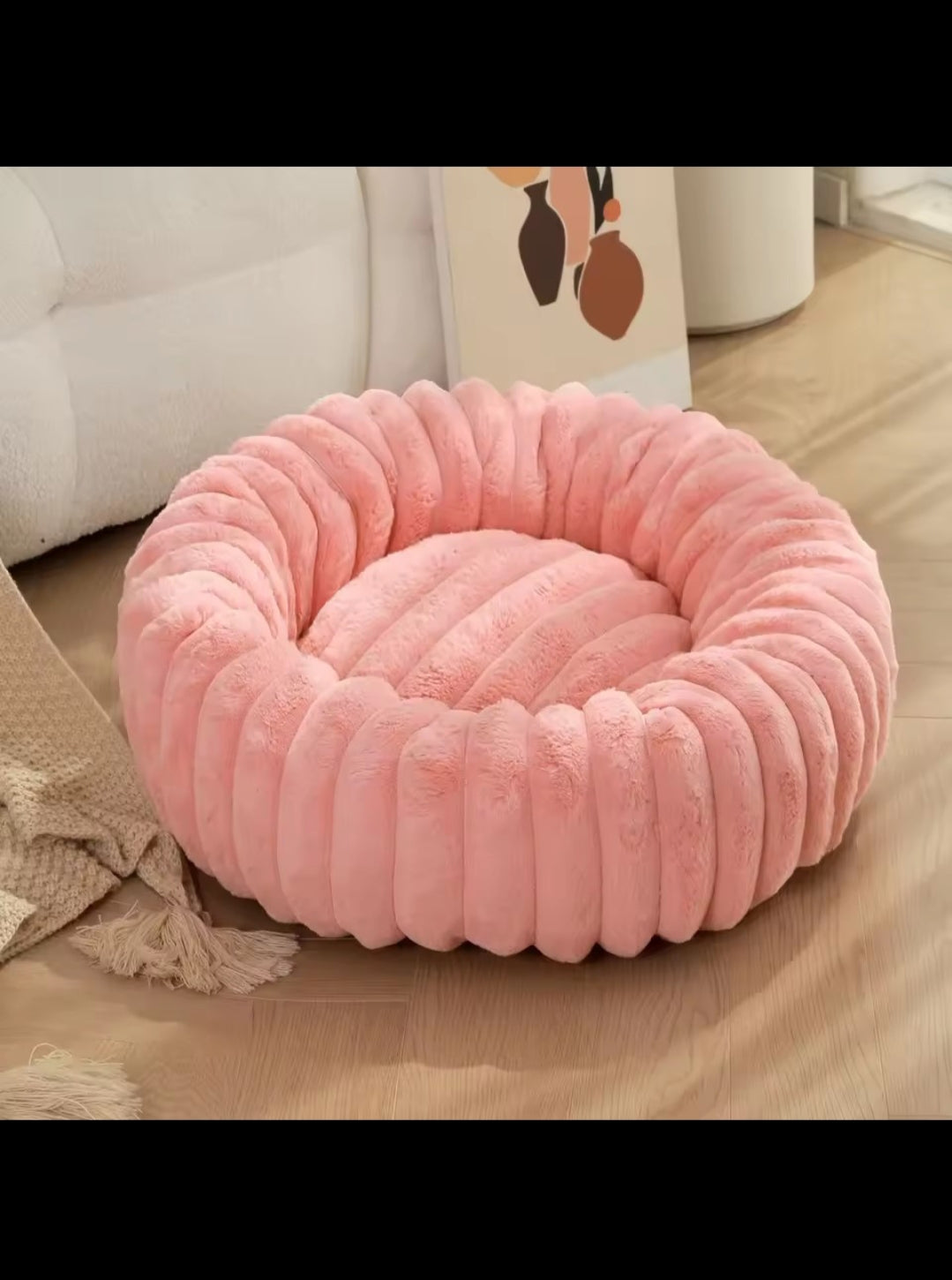 Lit rond cocooning ultra doux